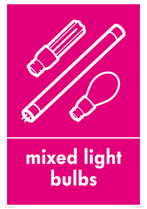 Recycling - mixed light bulbs